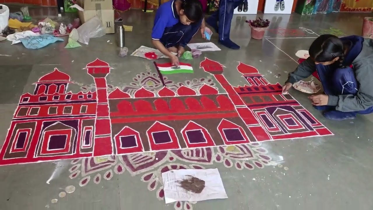 Rangoli Making on Tourism Day #beingkvian #tourismday #tourism #indiatourism