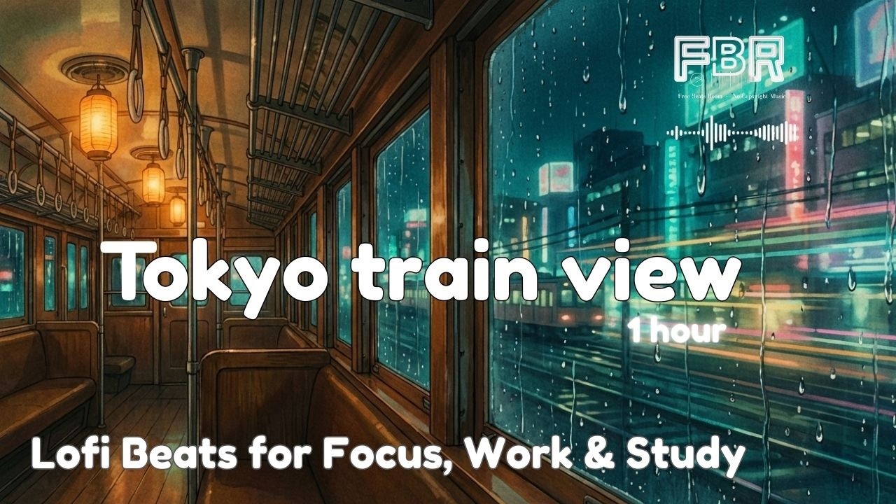 Tokyo Train View 🚆 1 Hour Lofi Beats for Focus, Work & Study | Calm Night Journey
