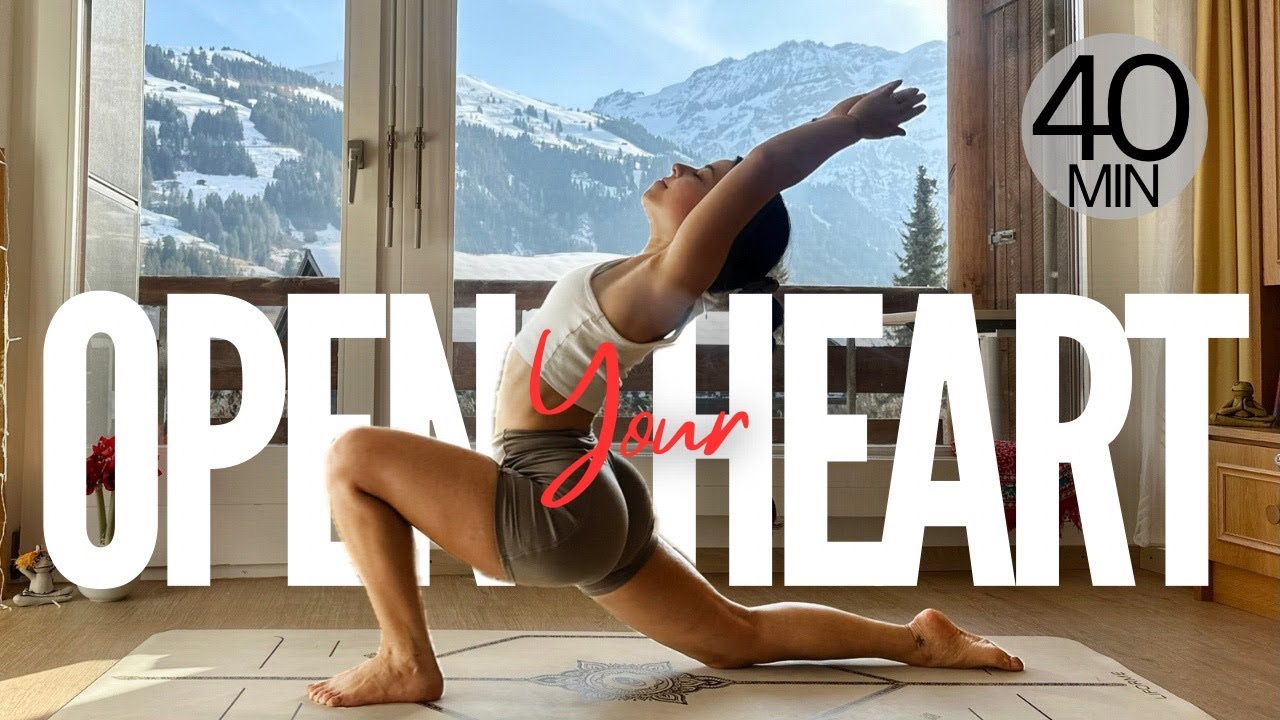 40 MIN Heart Opening Vinyasa Yoga Flow | Better Posture, Deeper Breathing & Calm Mind