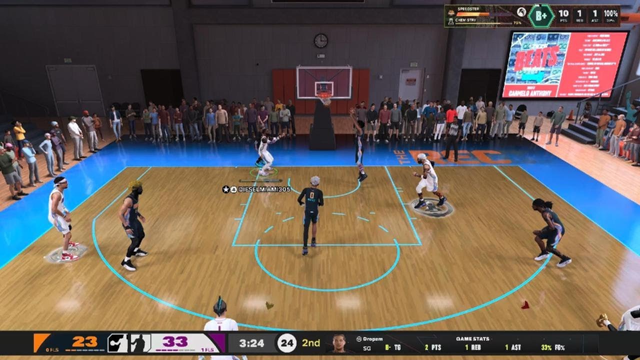 NBA 2K26. 6'8 SG Lebron James 2 Way Off-Screen Shooter Build. Solo Rec Gameplay Highlights.