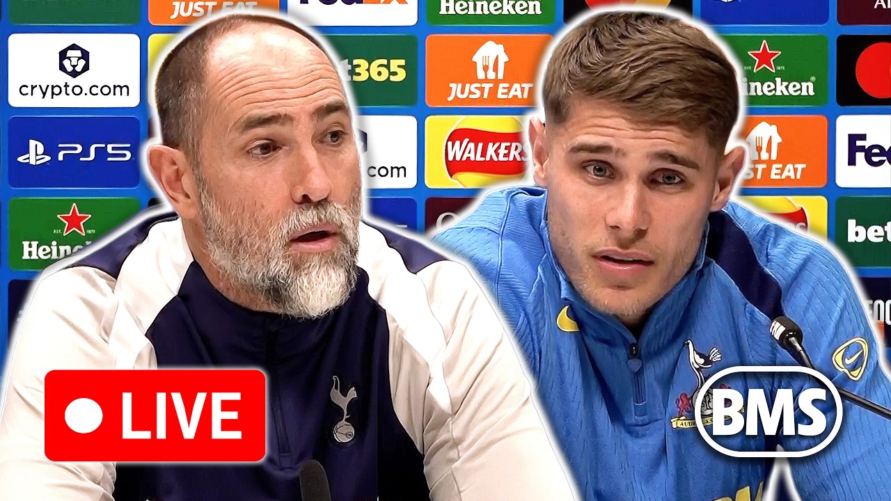 🔴 LIVE | Igor Tudor and Micky van de Ven | Tottenham v Atletico Madrid | Champions League