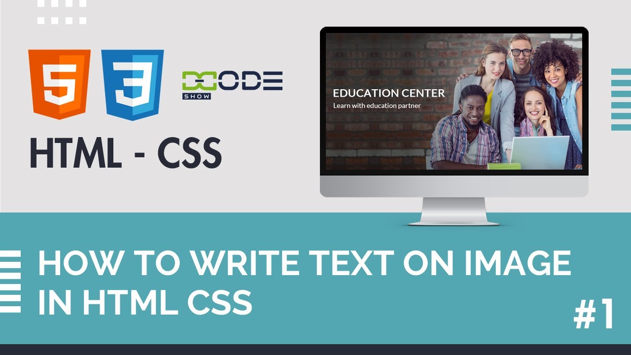 How to write text on image in HTML CSS | Text On image in CSS | Text Over Image in HTML