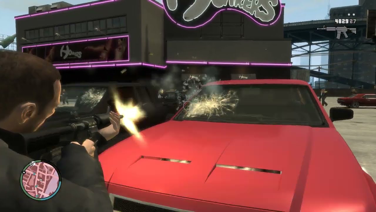 GTA 4 - Strip Club Gang War + Six Star Escape