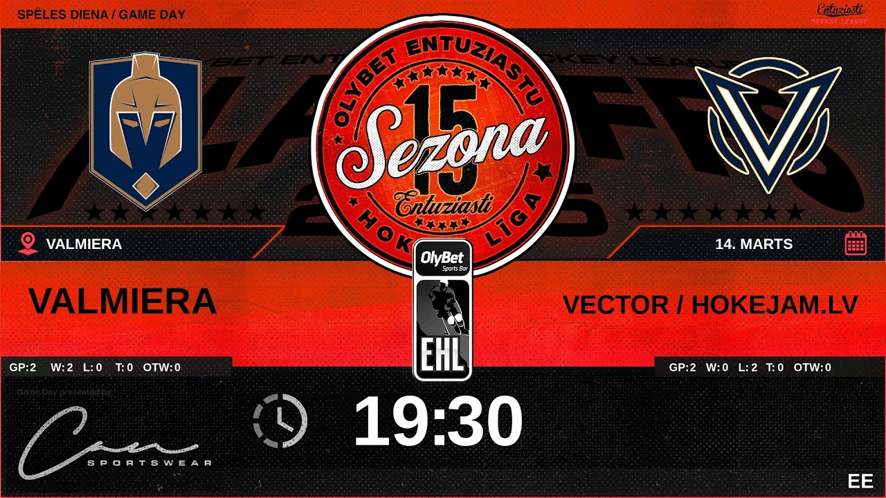 🎧🎤2026 03 14 | VALMIERA (VLM) - VECTOR / HOKEJAM.LV (VCT) | EE