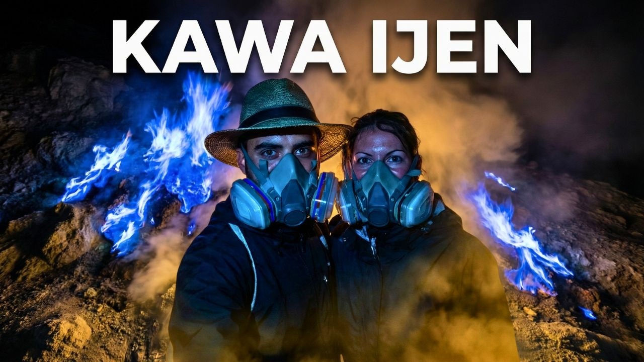KAWA IJEN : L'Enfer des FLAMMES BLEUES et la vie des Forçats du Soufre. (Indonésie)