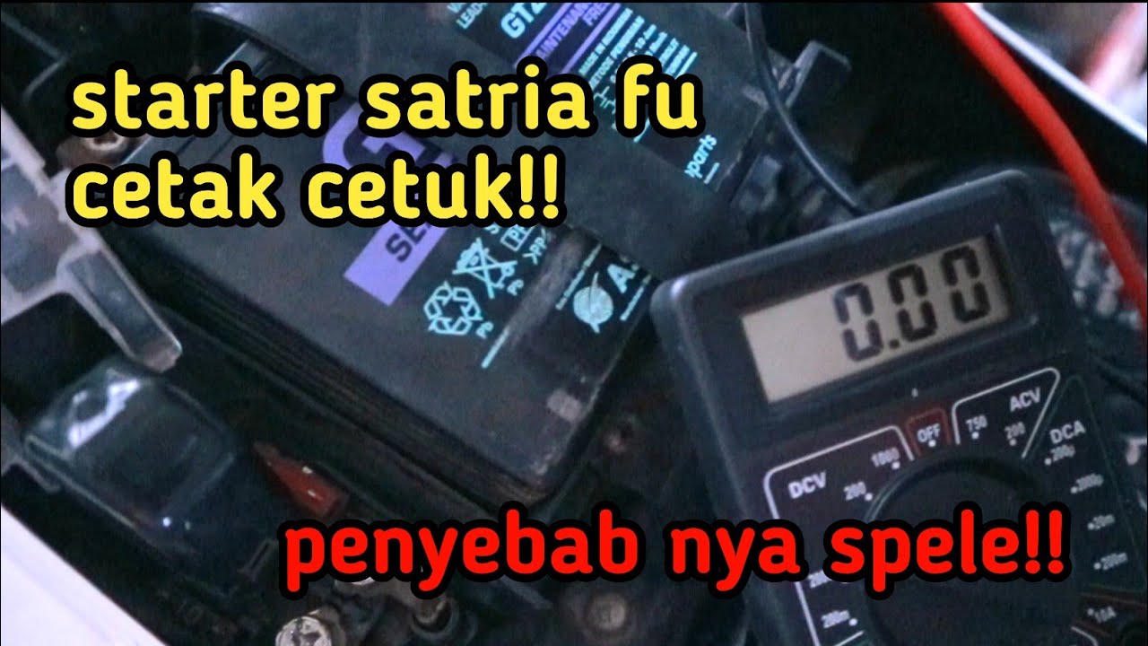 Satria fu tidak kuat starter bunyi ctek ctek ini penyebab nya‼️