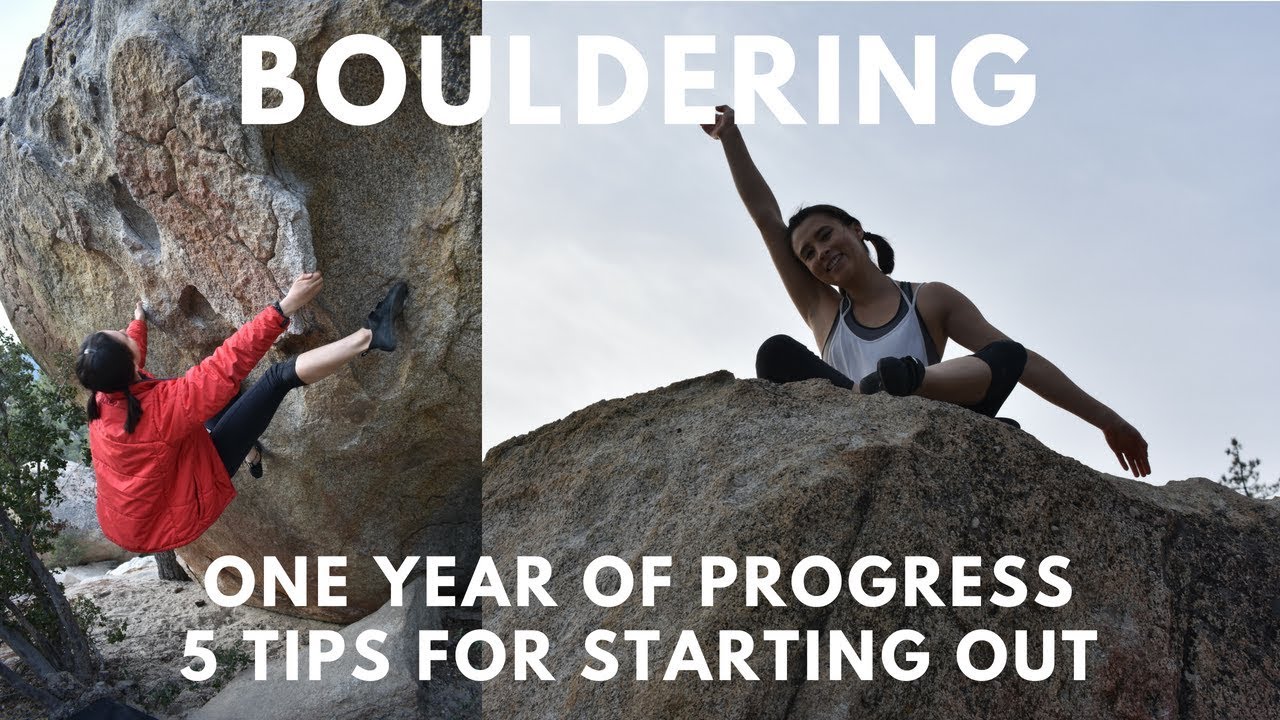 1 year bouldering progress | 5 tips for starting out!