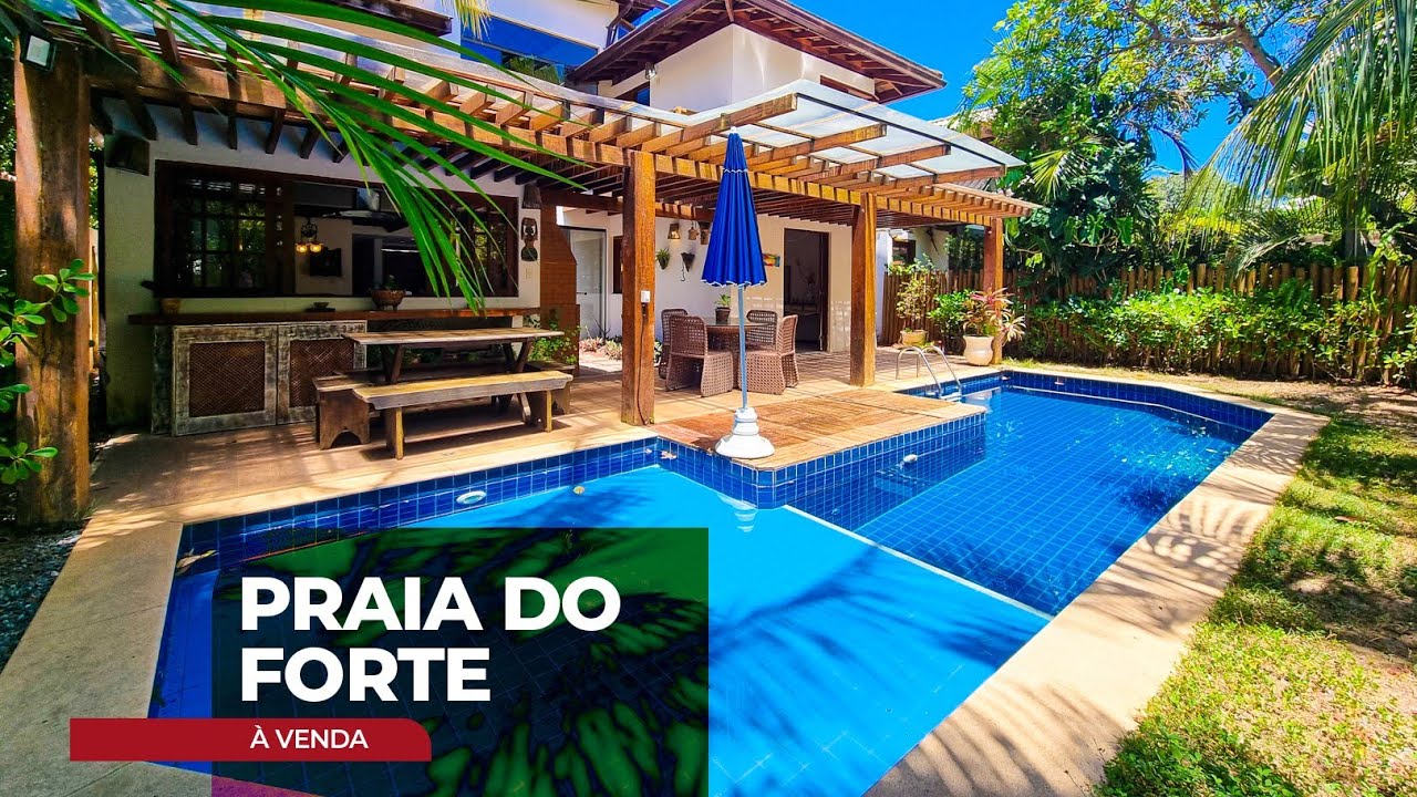 CASA À VENDA no COND. ALDEIA DOS PESCADORES - Praia do Forte - Praia do Lord - R$ 3.400.000