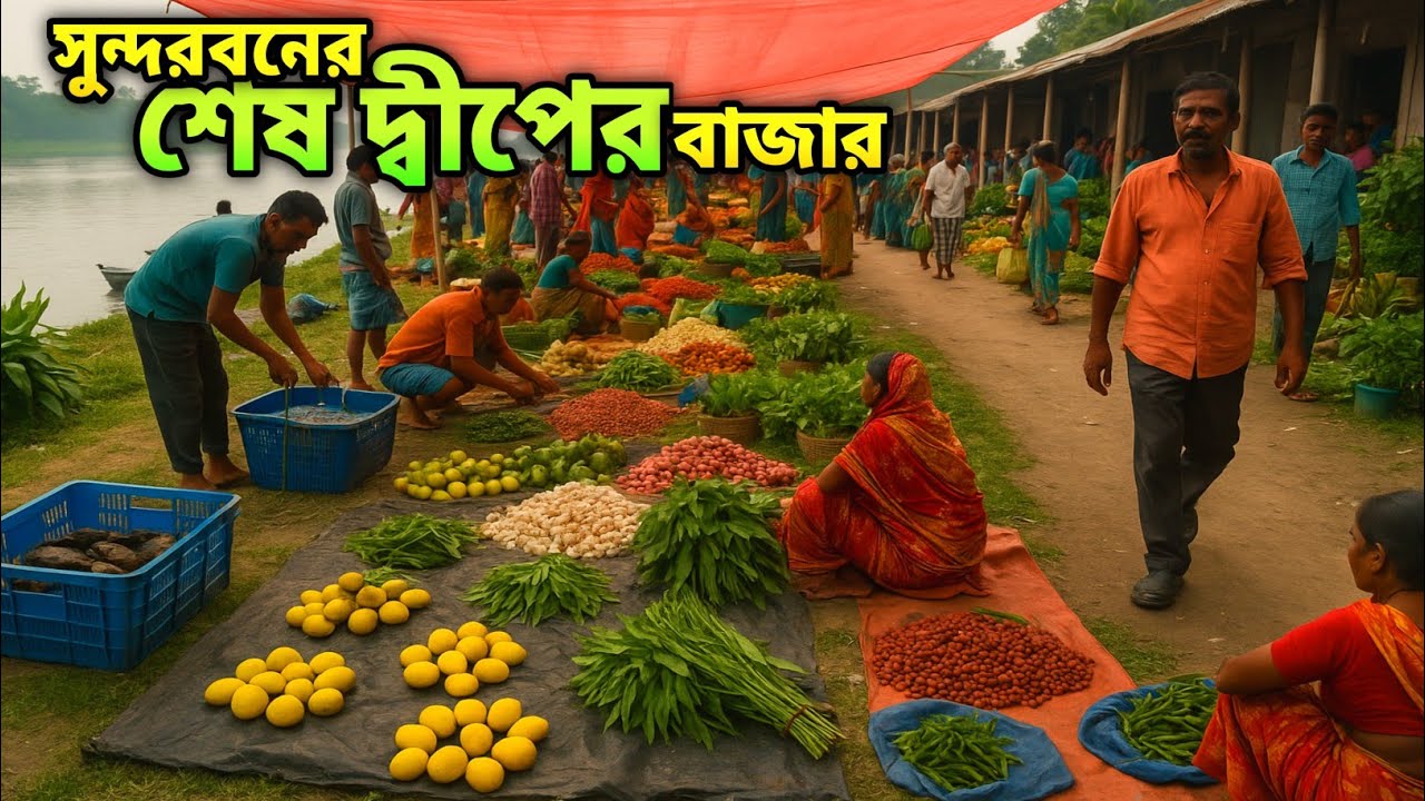 সুন্দরবনের শেষ দ্বীপ কুমিরমারির সাপ্তাহিক বুধবারের বাজার | Weekly market : last island of Sundarban