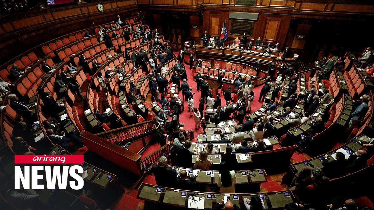 Italian government on verge of collapse as coalition members boycott confidence vote