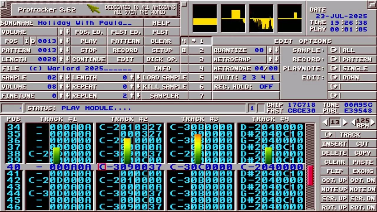 Warlord - Holiday With Paula (2025, Amiga .mod / ProTracker)