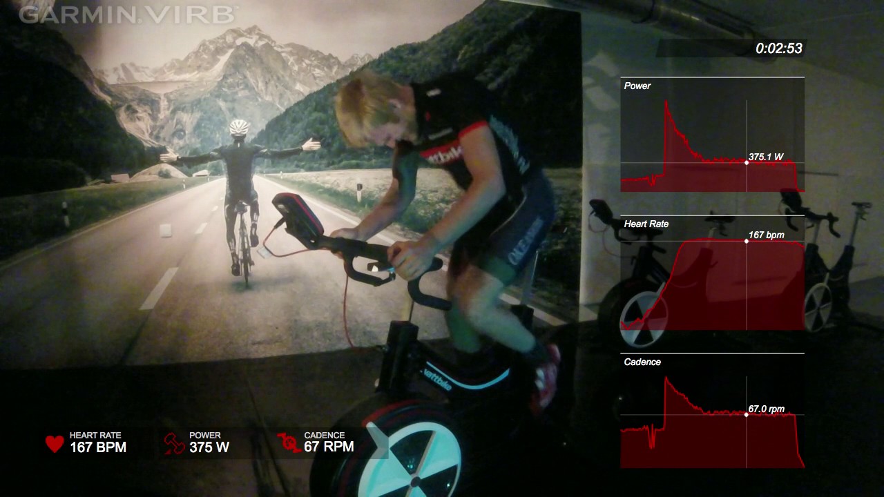 3 minute all out test to determine critical power with data overlay