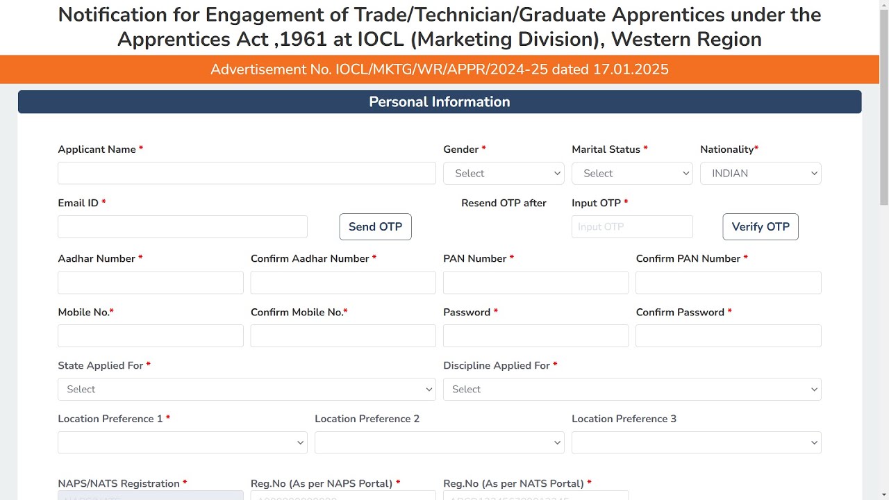 #indian oil apprentice online form 2025 || #iocl apprentice how to apply, indian oil apprentice