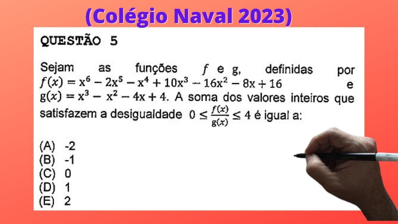 GABARITO DE MATEMÁTICA DO COLÉGIO NAVAL 2023 (QUESTÃO 5)