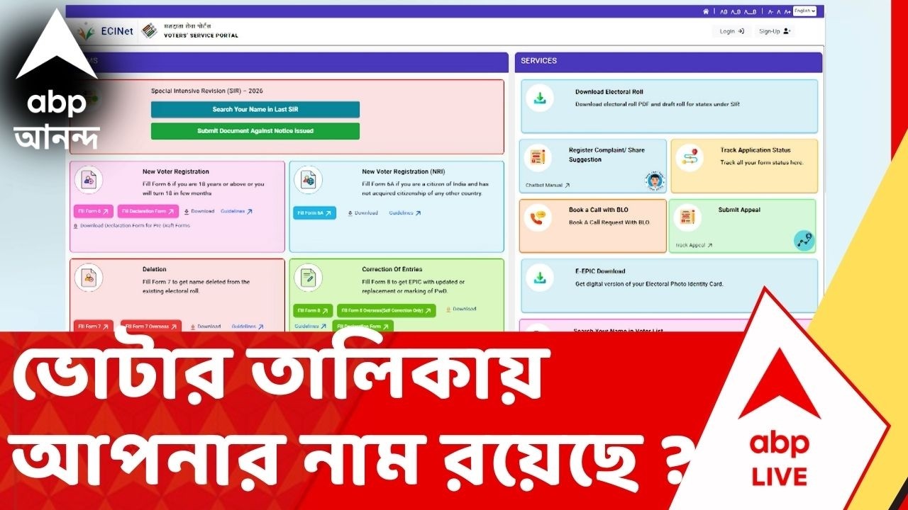 Bengal SIR: ভোটার তালিকায় আপনার নাম রয়েছে ? কীভাবে দেখবেন ?