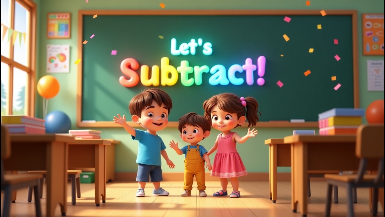 Learn Subtraction for Kids | Easy Subtraction with Fun Examples | Apples, Ducks, Cars & Balloons