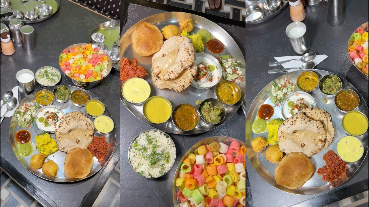 ₹300 Unlimited KK Thali in Surat 😱 | Biggest Gujarati Thali Ever | Eat Till You Drop