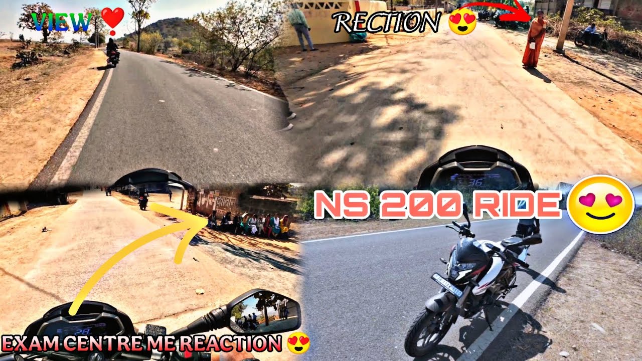 Exam Centre Me Reaction 😍 || Ns 200 Ride 🏍️ || View ❣️ || Pranav Biker ||
