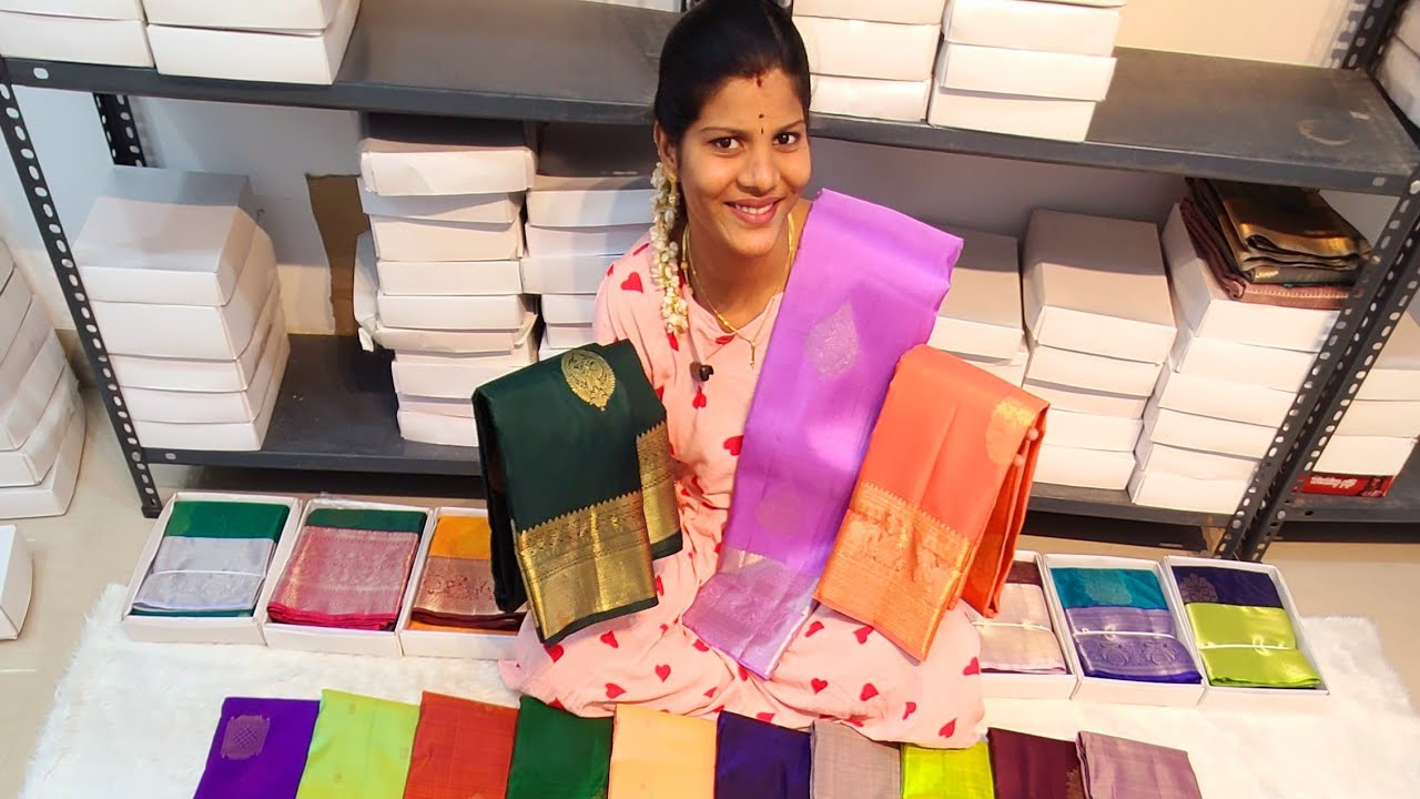 Pure kanchipuram silk sarees butta collection christmas offer new offer #viral #silksarees #goldzari