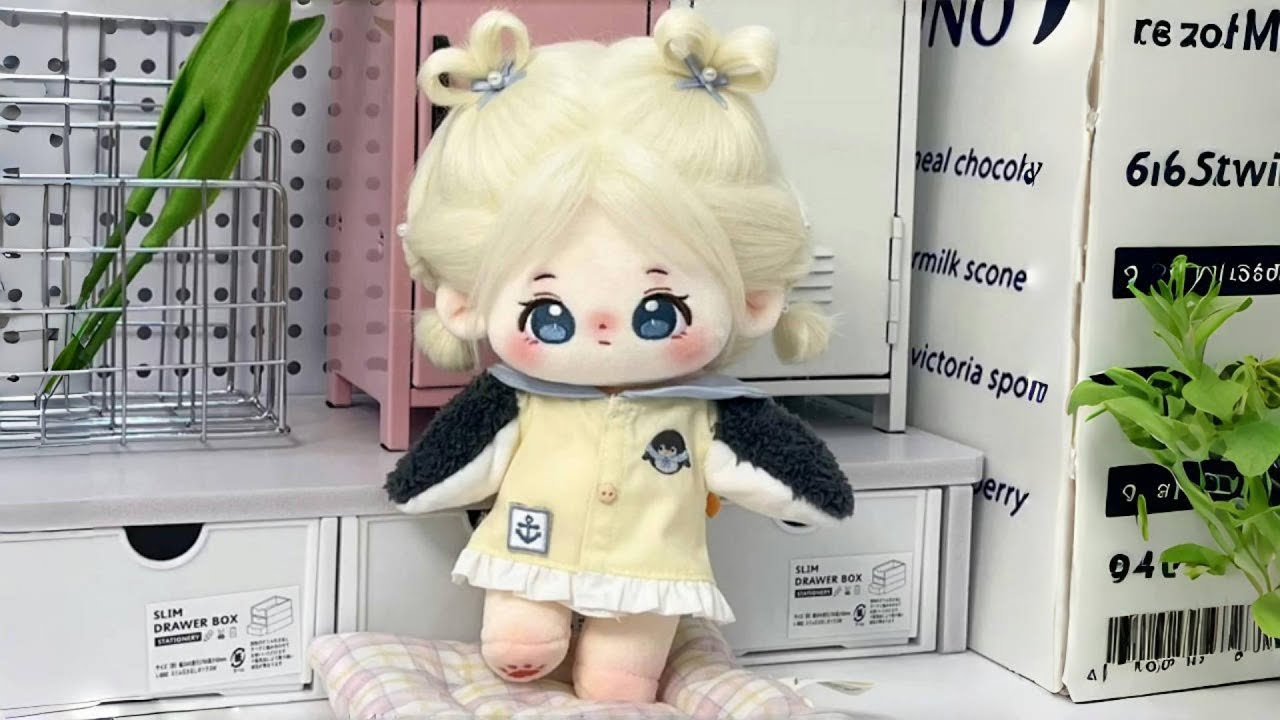💖CALEMBOU | Cute Plush Doll Hair Braid Tutorial| 20cm Cotton Doll🧶