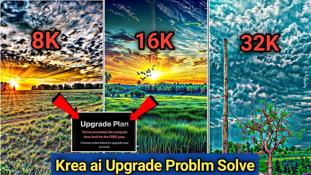 Krea ai upgrade plan problem kaise solve kare || trending 16k quality photo editing || krea ai edit
