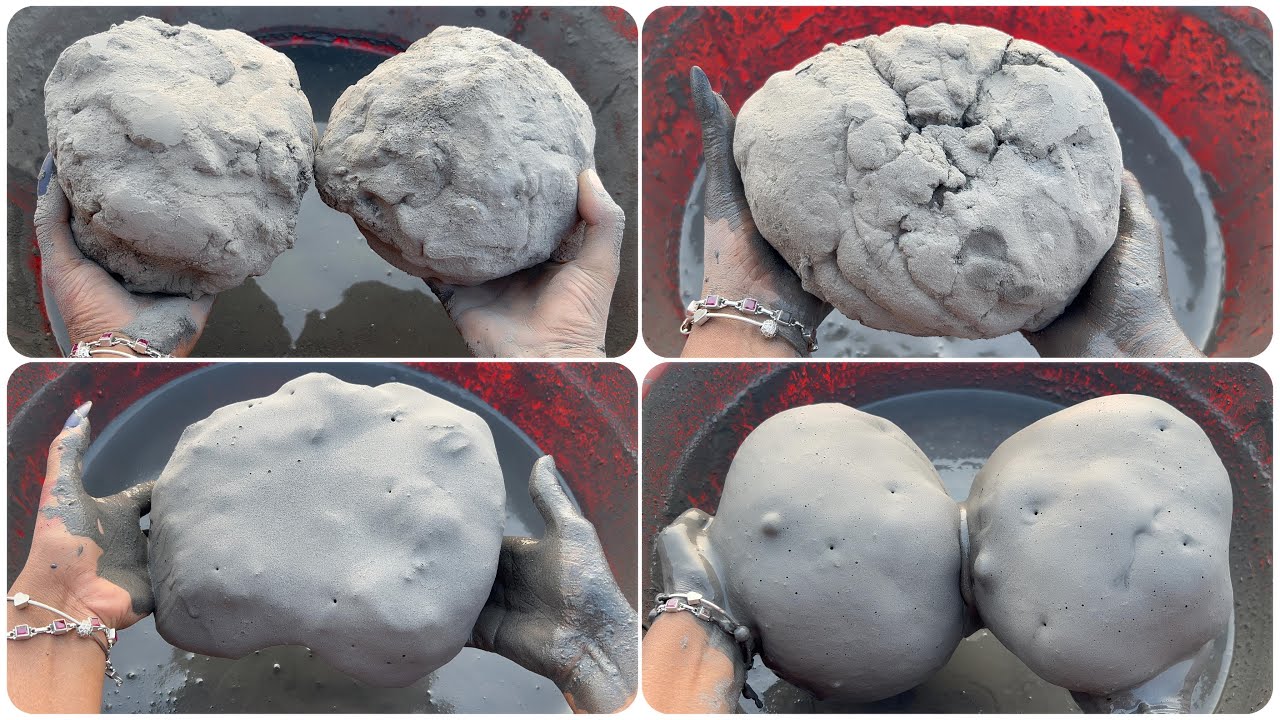 Super soft pure cement water and dipping crumbling with best pasteplay