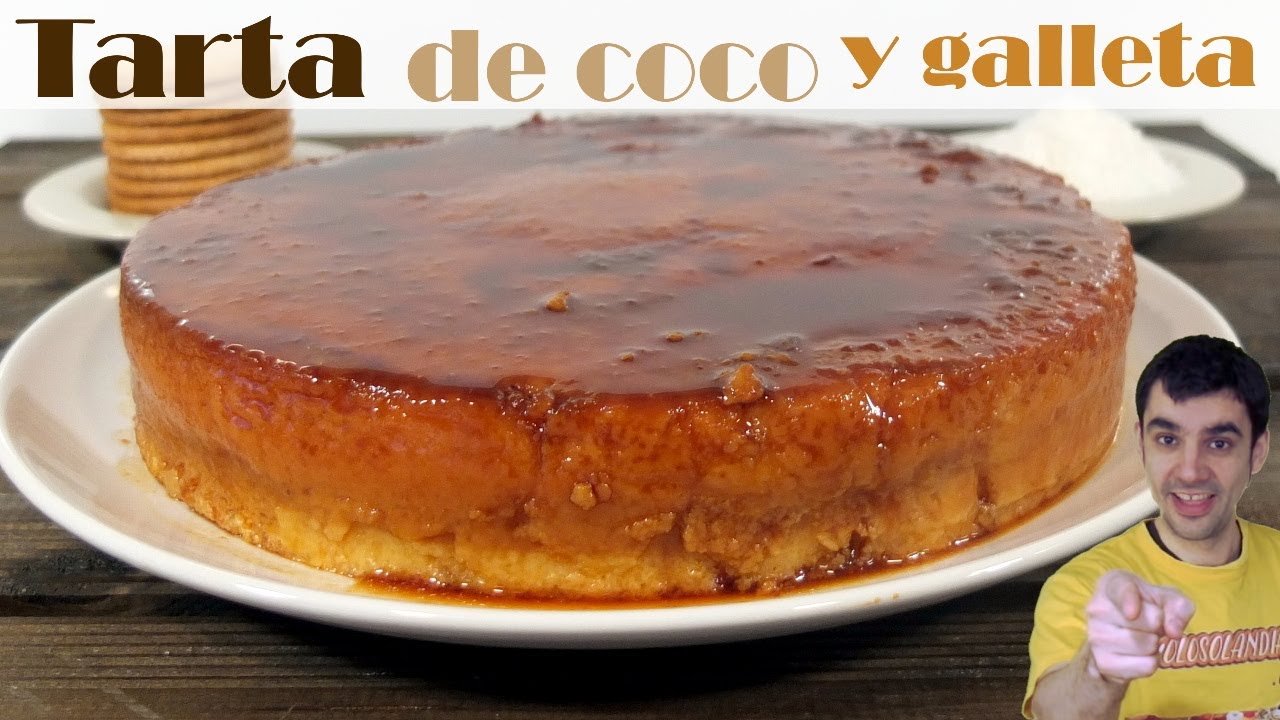 TARTA de COCO y GALLETA 😍🥥😋. TORTA o PASTEL Deliciosa y fácil. Receta # 274