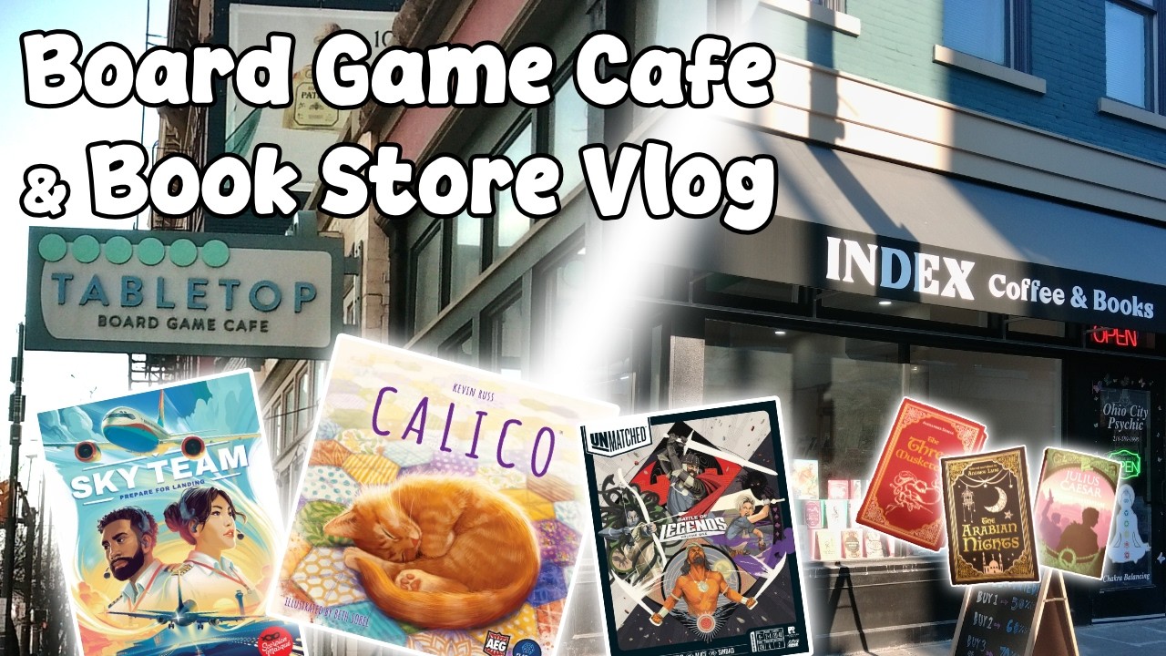 Board Game Cafe & Book Store Vlog