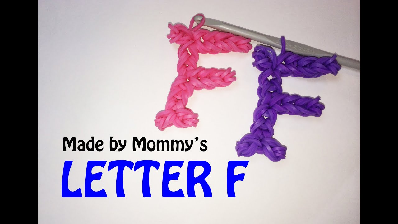 Rainbow Loom Letter F Charm Using Just the Hook