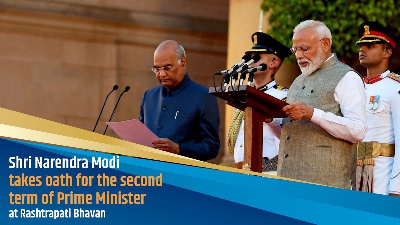 Shri Narendra Modi takes oath for the second term of Prime Minister at Rashtrapati Bhavan