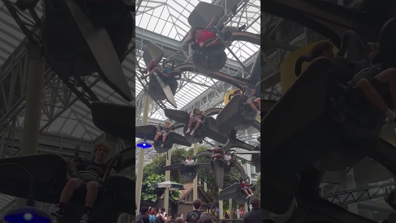Lady dubbed &lsquo;Queen Spinner&rsquo; makes herself rapidly twirl on ride at Mall of America #shorts