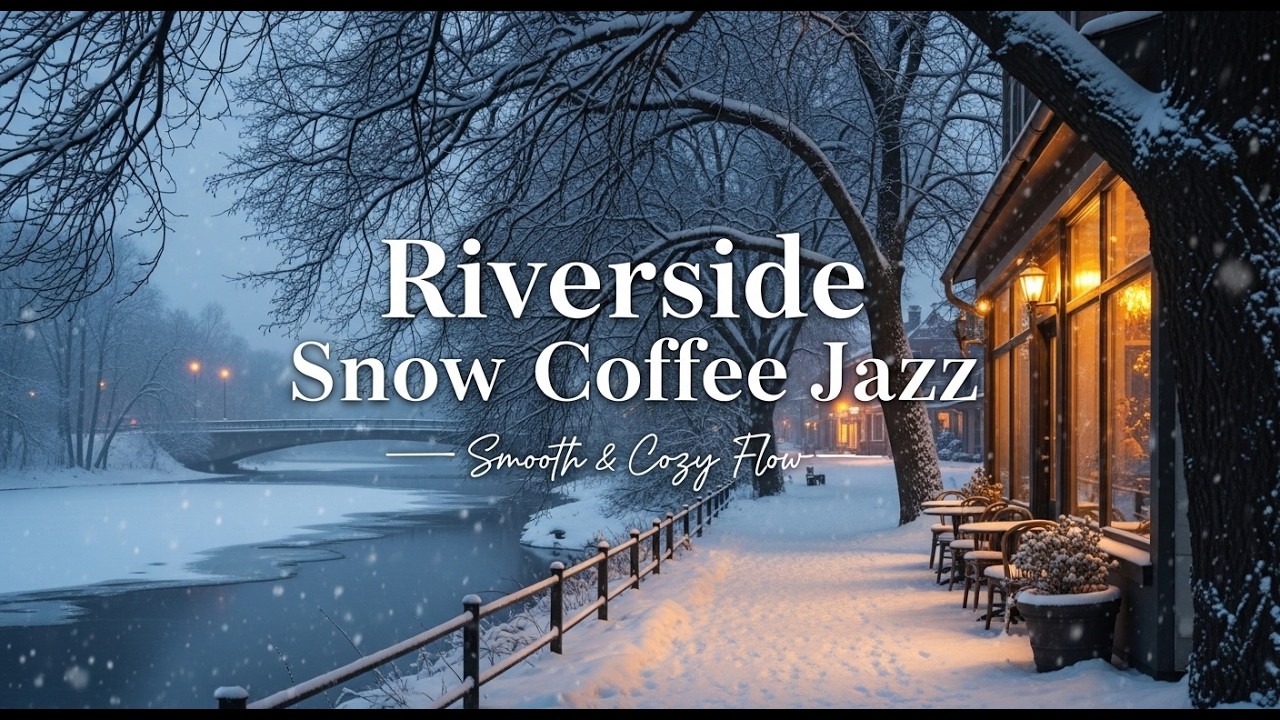 1 Hour Cozy Winter Jazz ☕ Snowy Coffee Shop Ambience | Relaxing Jazz for Study & Focus