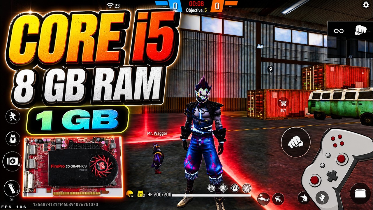 core i5 2nd gen gameplay free fire 120 fps without recording