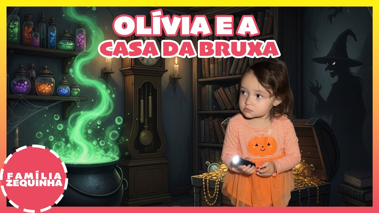 Olívia Invade a Casa da Bruxa! 🍬 Tesouro Escondido e Doces de Halloween | Família Zequinha