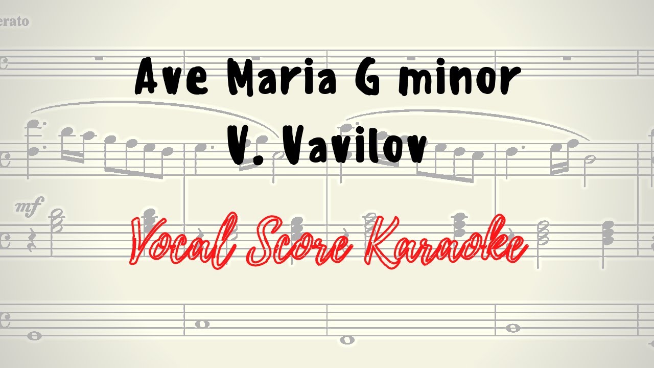 Ave Maria G minor Piano accompaniment-Score animation V. Vavilov