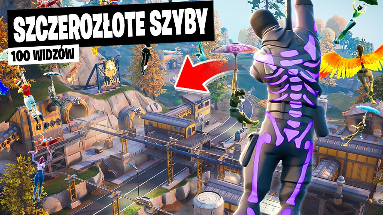 100 WIDZ&Oacute;W na SZCZEROZŁOTE SZYBY w Fortnite