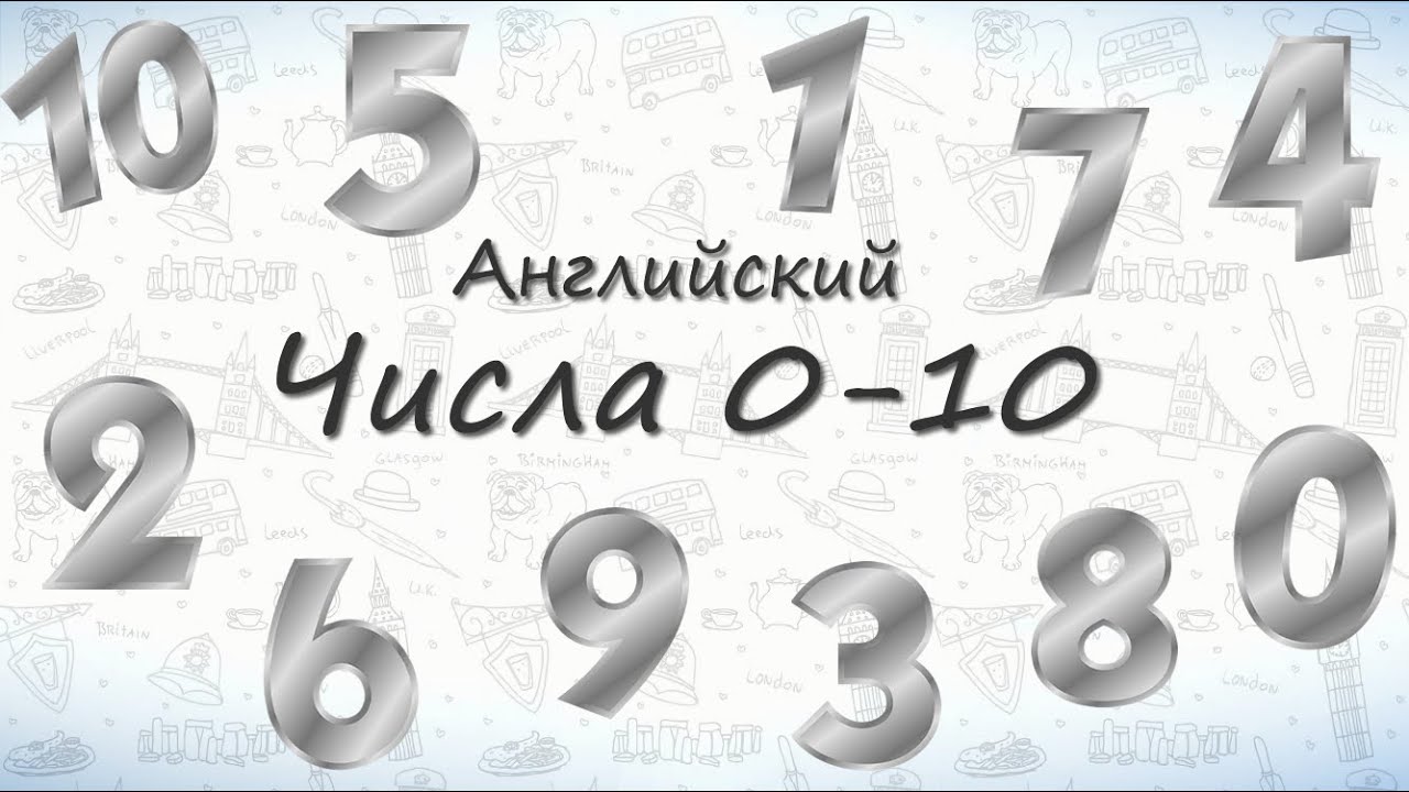 Числа на английском от 0 до 10.