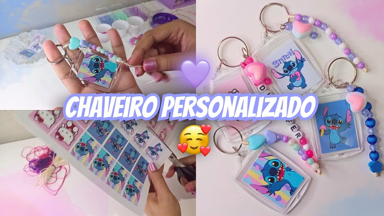 ENSINANDO A FAZER CHAVEIRO PERSONALIZADO COM FOTO