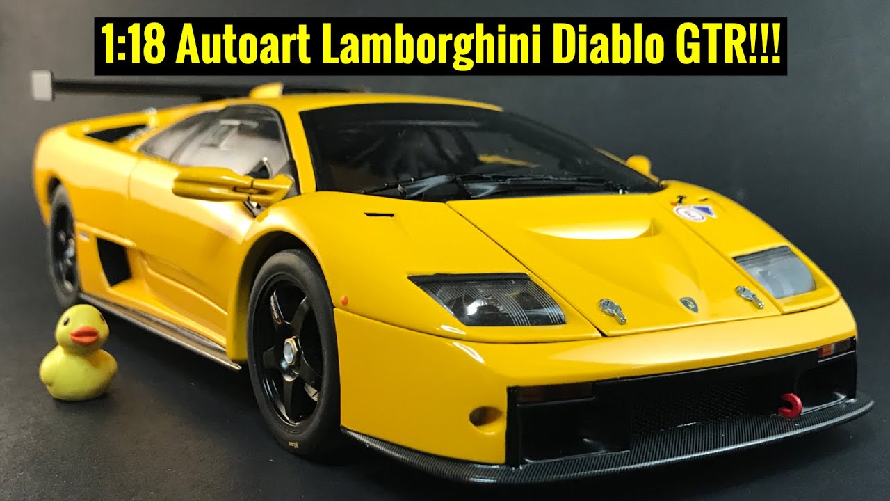 Распаковка и обзор модели Lamborghini Diablo GTR от Autoart в масштабе 1:18!
