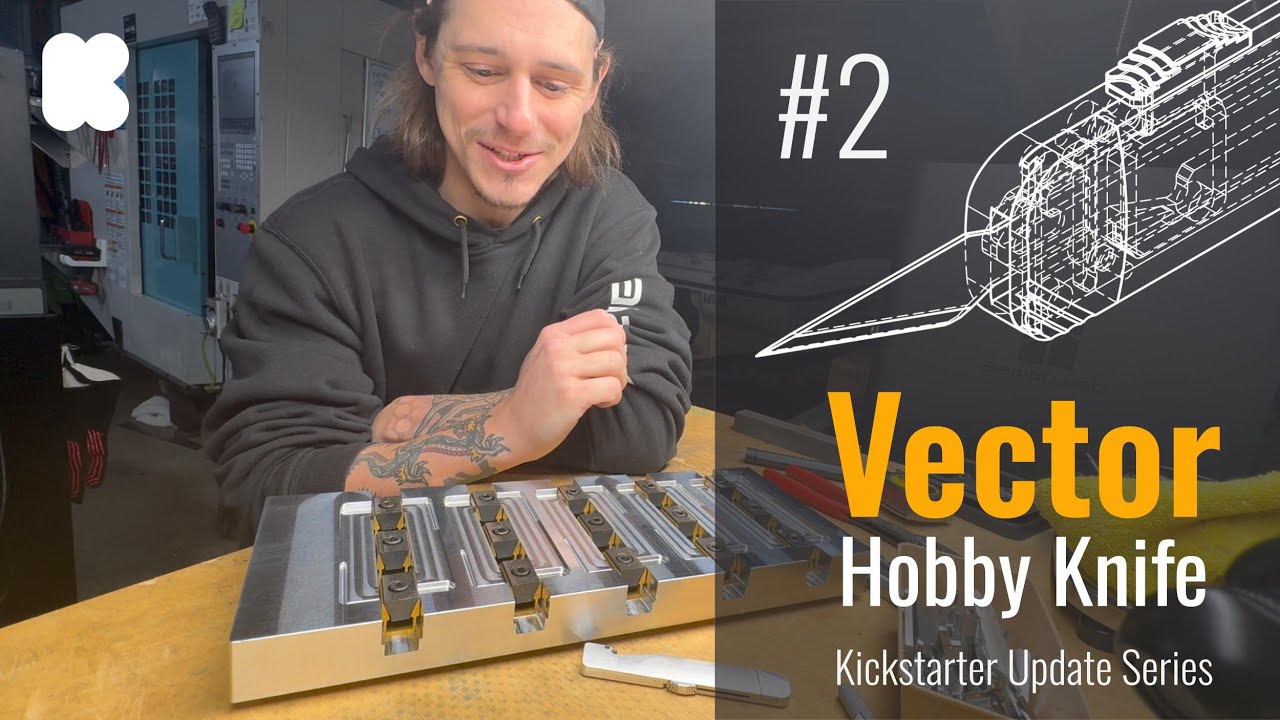 Kickstarter Video Update #2 - Fixturing CAD and Progamming for the Vector Hobby Knife