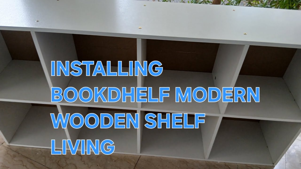 Installation sample bookshelf modern wooden shelf living ehite 120*40*60