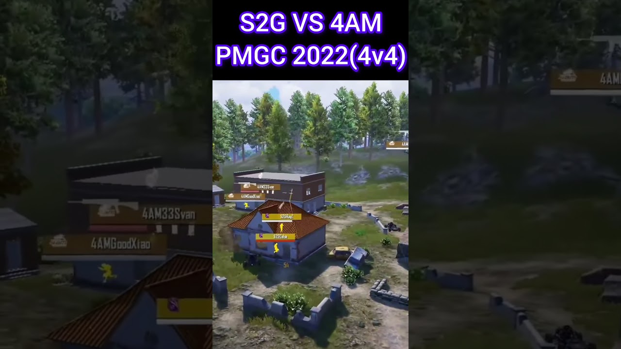 S2G VS 4AM (4v4) fight in PMGC 2022 | #pubgmobile #pubg #best #bgmi #pmgc #pubgm #gaming #bgis
