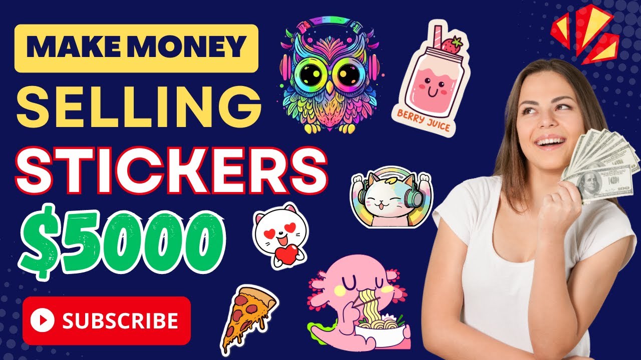 Earn $5000 🤑 copying and pasting stickers prompts 💻📱 in chatGPT and Midjourney  Esty print on demand