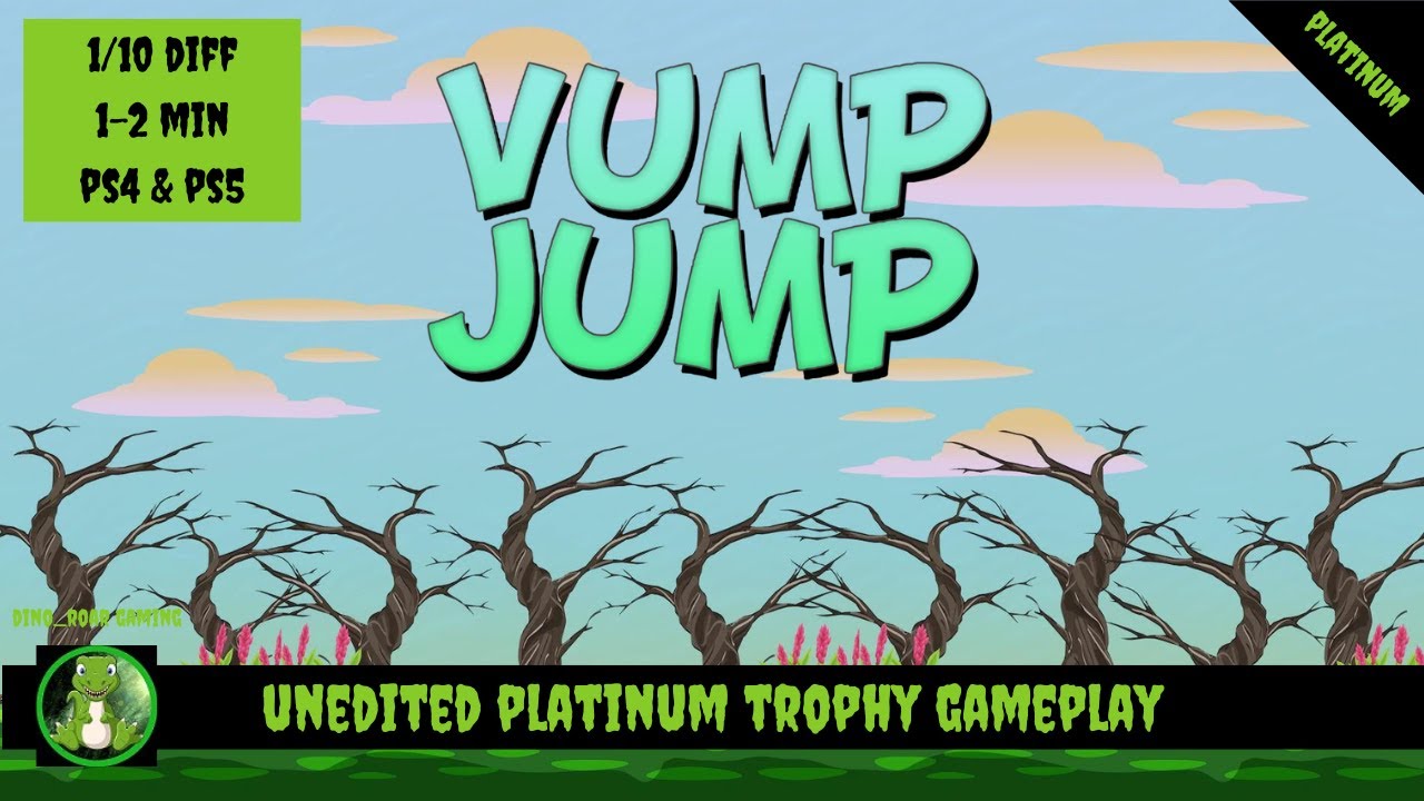 Vump Jump - Full Unedited Platinum Trophy Gameplay (PS4/PS5)