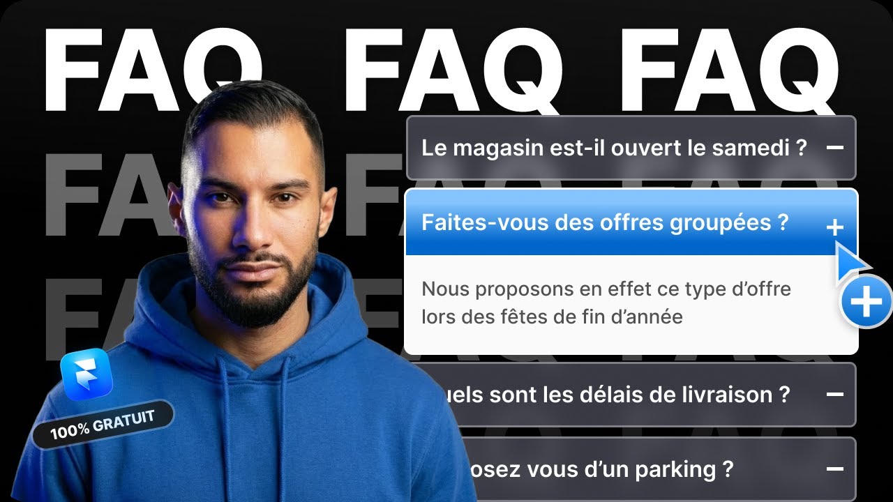 5 - Créer une FAQ INTERACTIVE dans FRAMER (tuto pour débutants)
