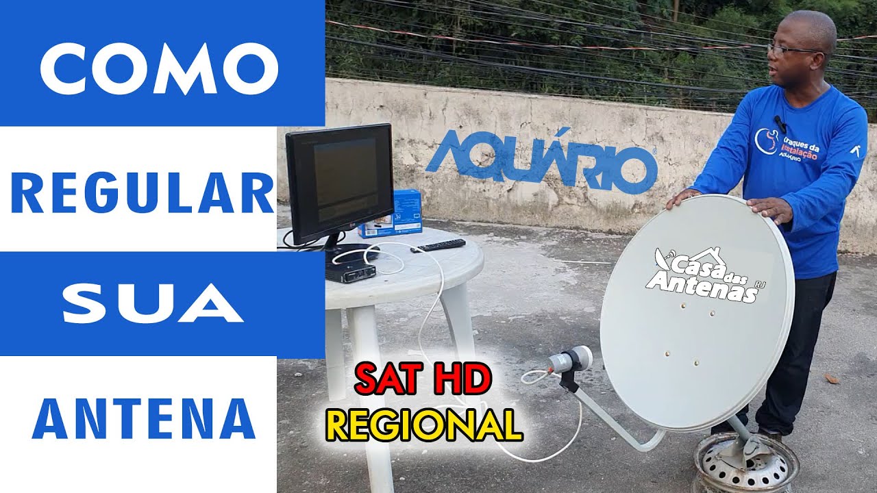 COMO REGULAR A NOVA ANTENA PARABÓLICA BANDA KU COM O RECEPTOR AQUÁRIO DTH 9000