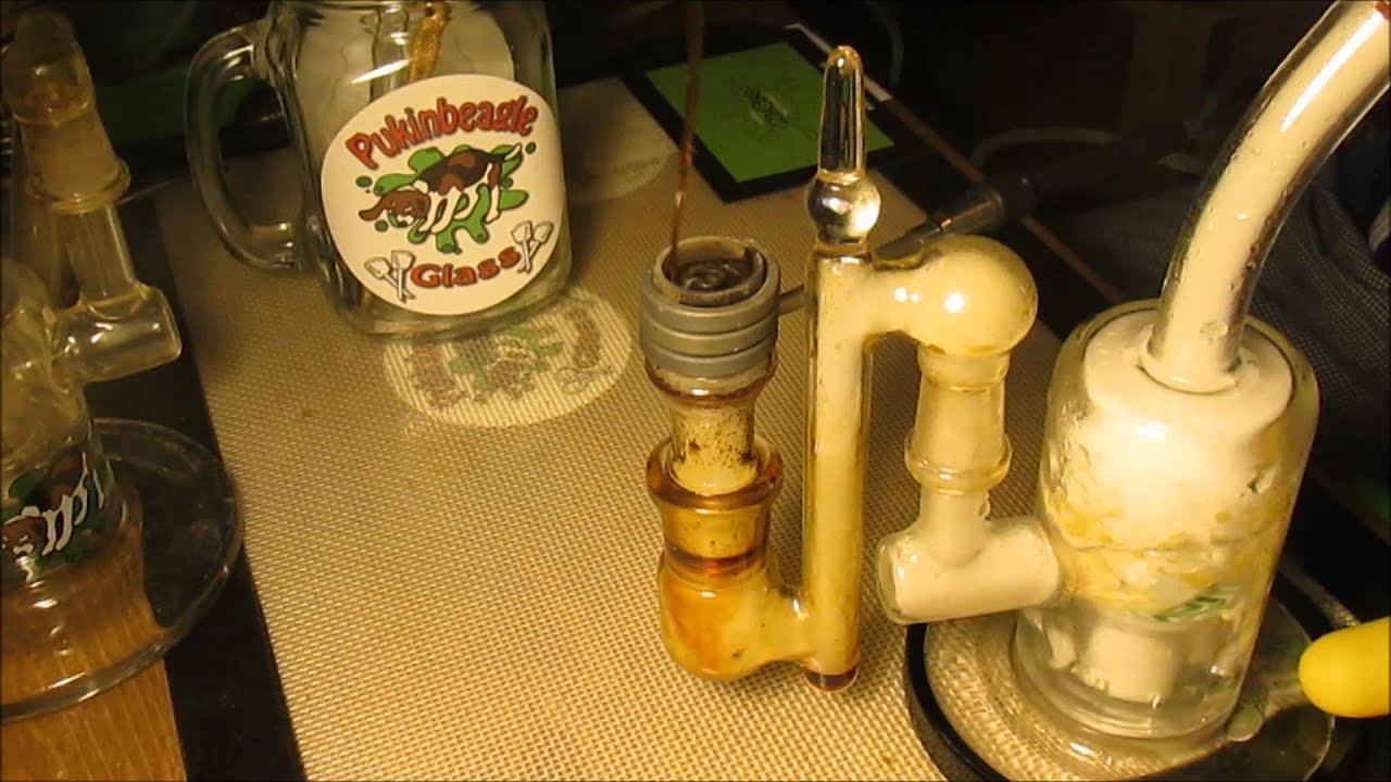 Half gram of shatter in one hit off the Pukinbeagle Castle Perc