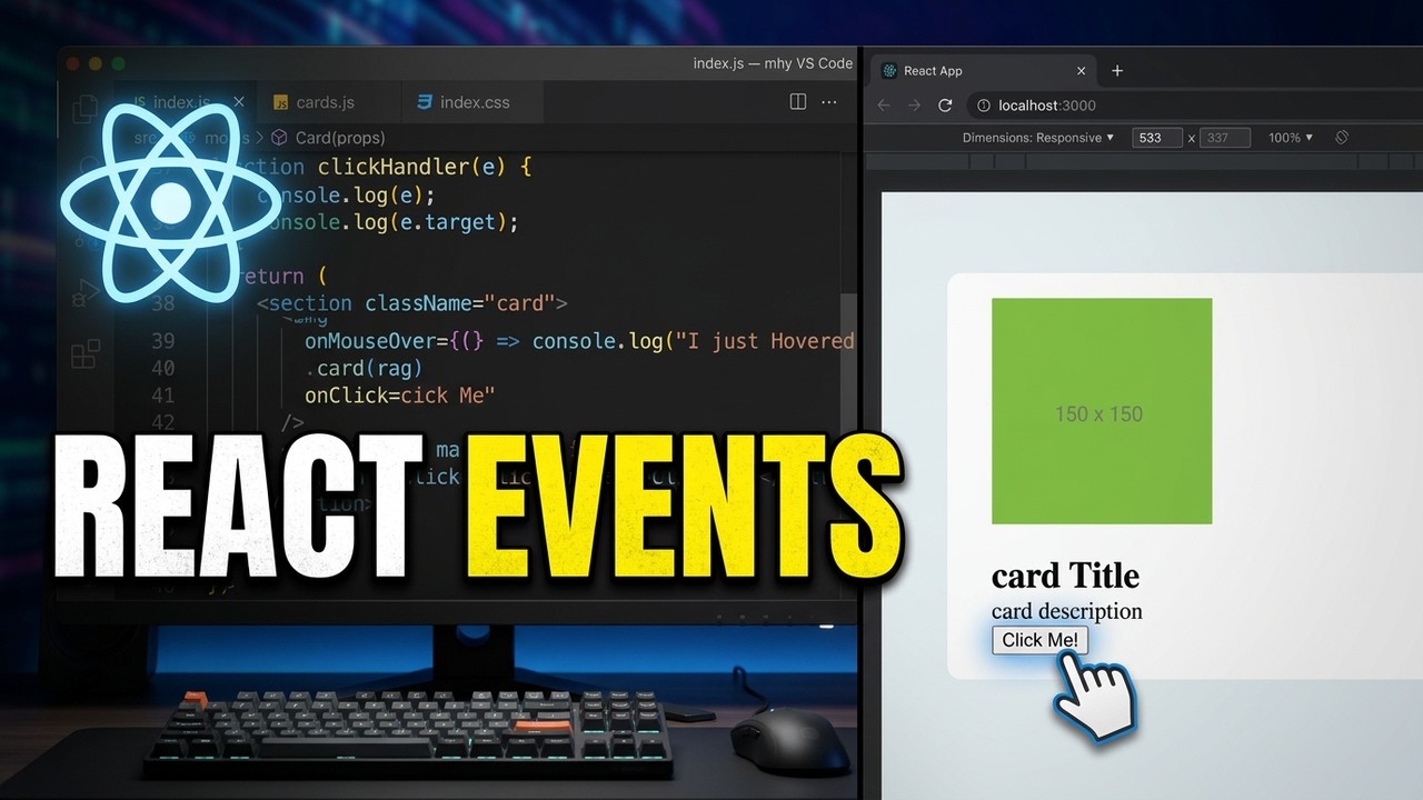 React အခြေခံ - 09 : React Events  | Myanmar