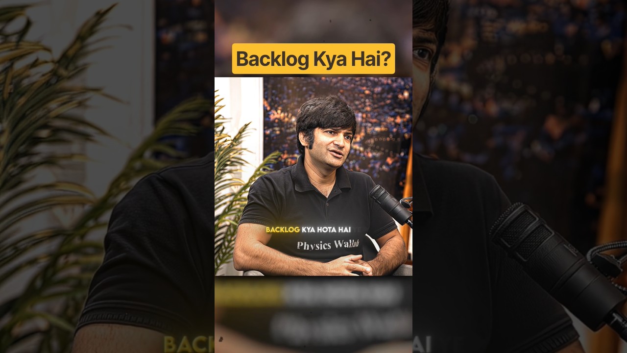 BACKLOG Kyu Ho Jata Hai?😳💯 #pw #neet #physicswallah