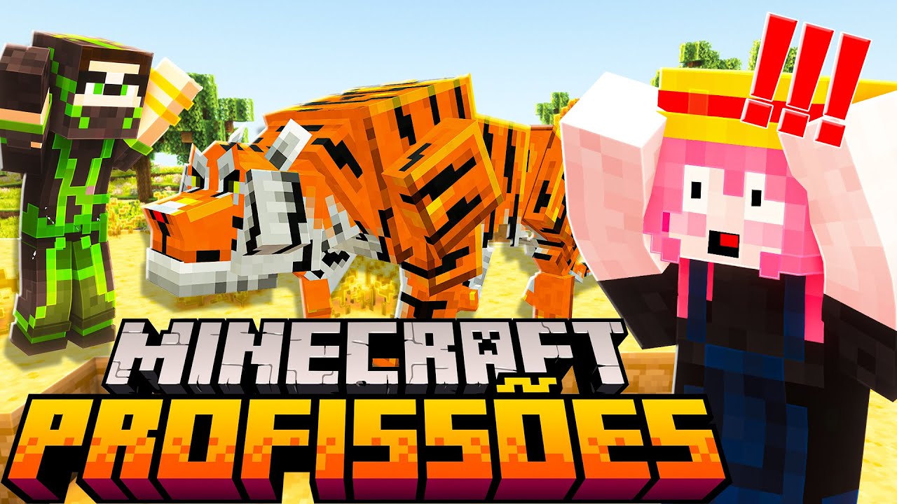 ABRI MEU ZOOLÓGICO! 🌿🐯🐗  Minecraft Profissões #4